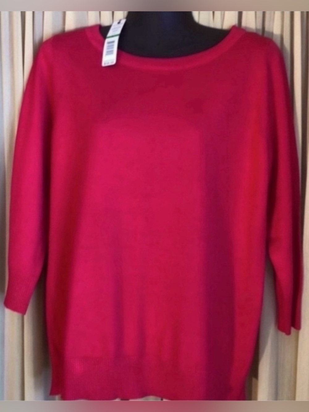 Joseph A. Large Pink Sweater 3/4 Sleeves (NWT)